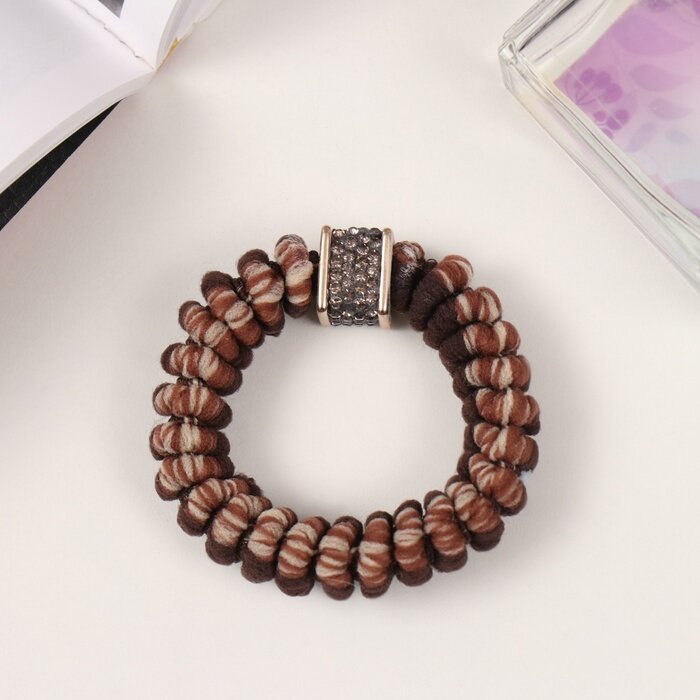 Резинка для волос «Кэнди», 6 см, коричневый