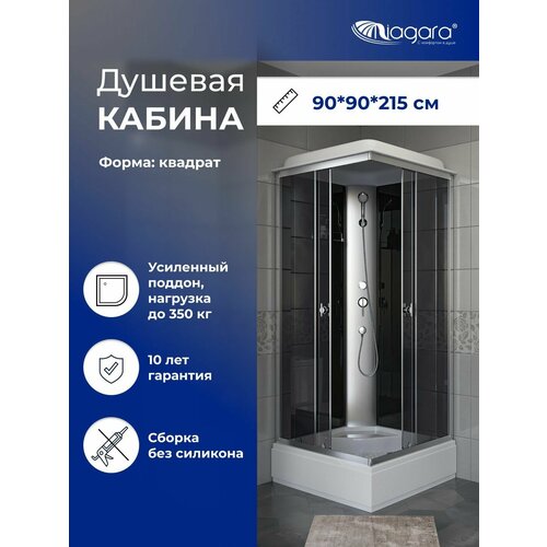 Душевая кабина Niagara Eco E90/26Q/TN черный