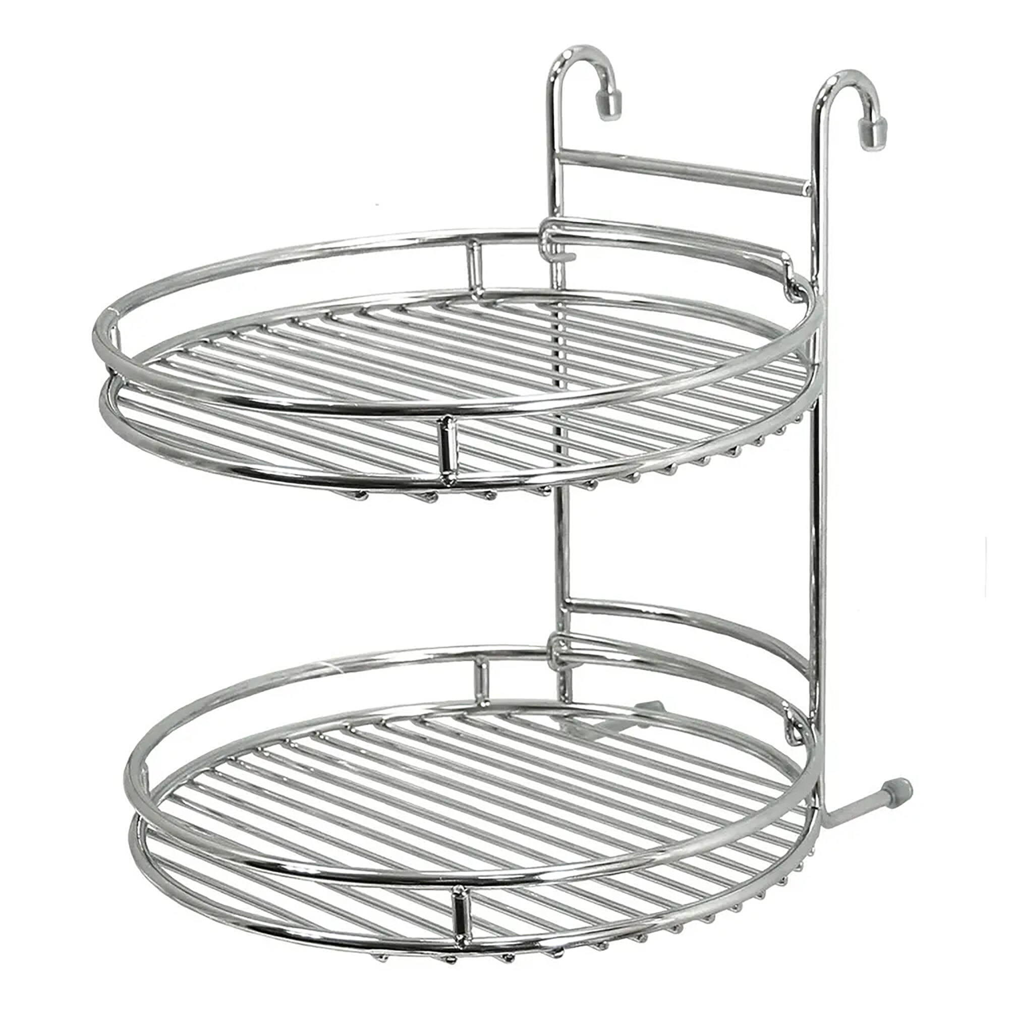 Полка двойная круглая SOLLER KS-2004 цвет хром (240*276*271)