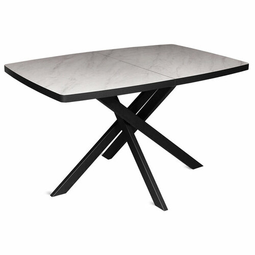 Стол обеденный ARAMIS 110(+40)*80 металл черный/НР-ламинат 