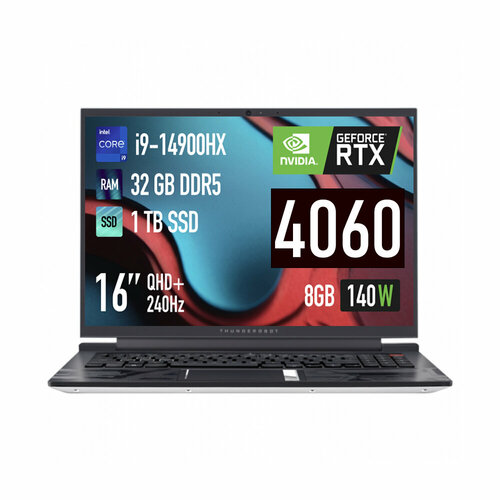 Игровой ноутбук Thunderobot ZERO 2024 Intel Core i9-14900HX RTX 4060 32G1T 25 К 240 Гц русская клавиатура 189990₽