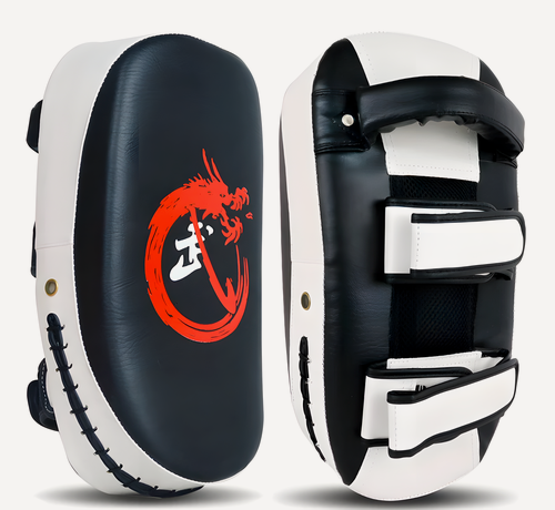 Изображение товара Лапы боксерские изогнутые Kai Lun утолщенные, черный/белый