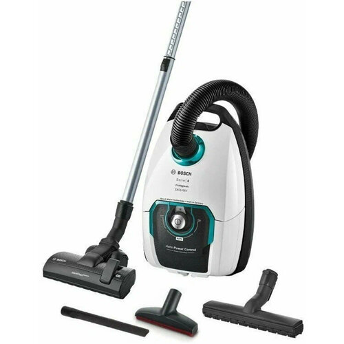 Пылесос Bosch BGL8HYG2 белый напольный мешковый с фильтром HEPA и системой PowerProtect для сухой уборки 4590000₽