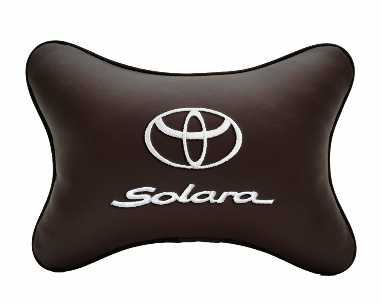 Подушка на подголовник автомобильная коричневая экокожа TOYOTA Solara