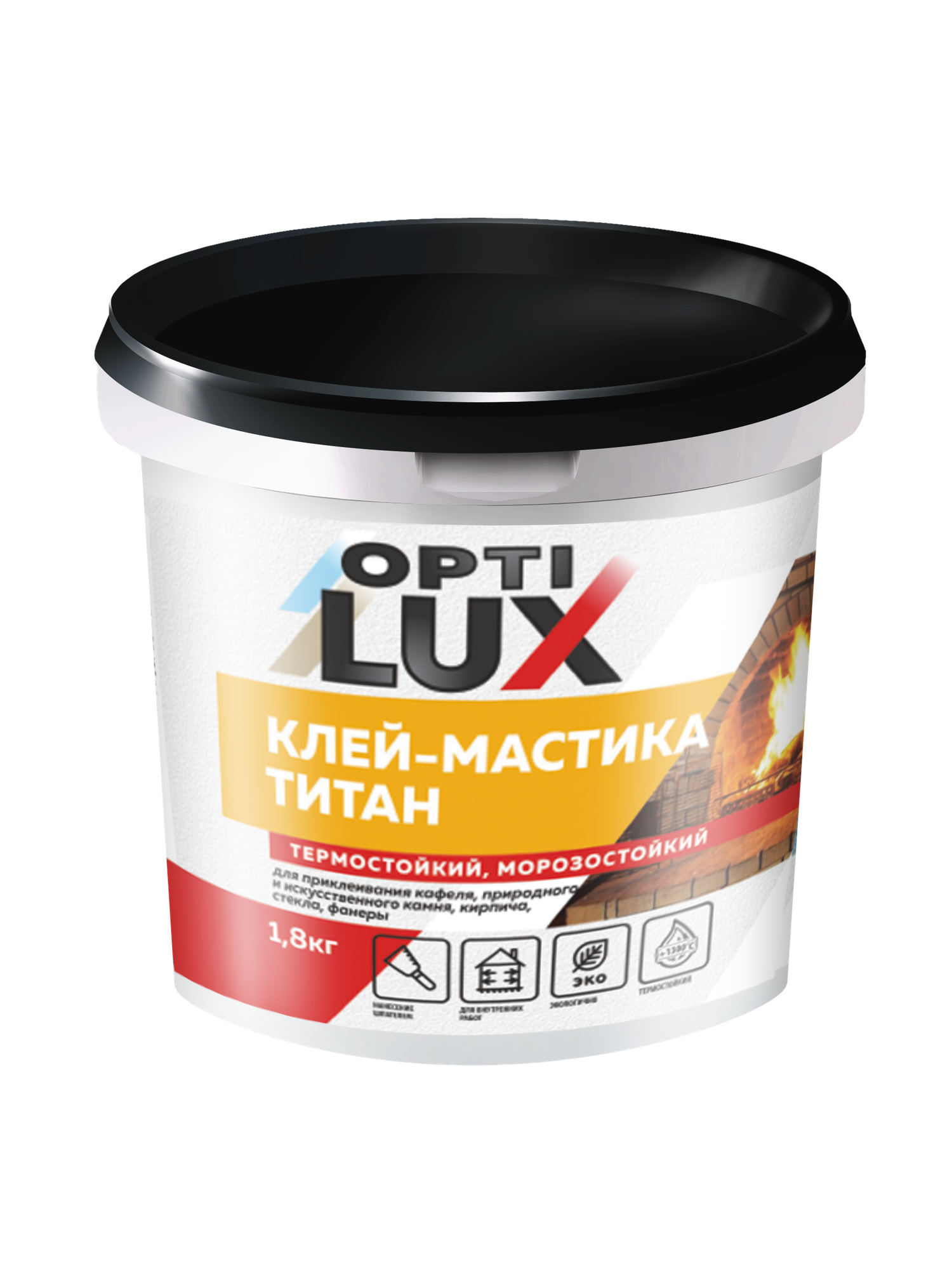 Клей-мастика титан ОПТИЛЮКС - 1,8 кг.
