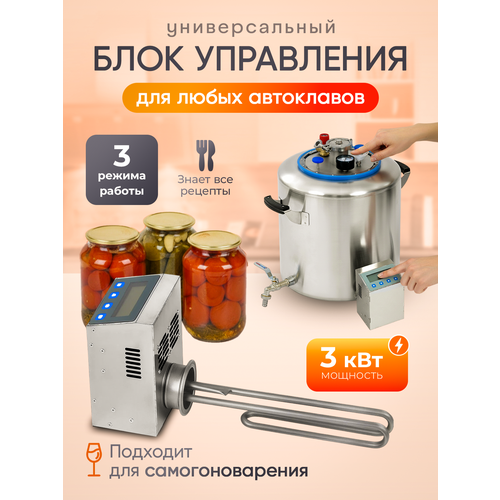 Блок управления нагревом с автоматикой и ТЭНом Универсальный 2 дюйма