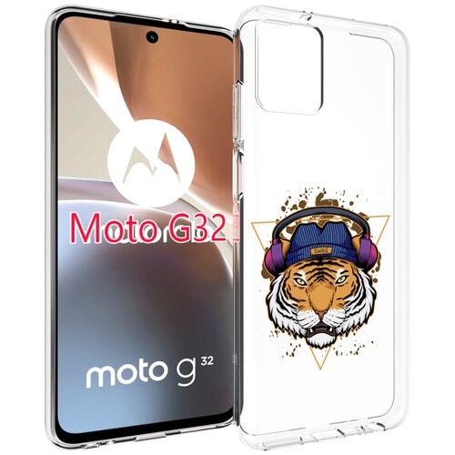 Чехол MyPads Тигр-Свэг для Motorola Moto G32 задняя-панель-накладка-бампер чехол mypads тигр неон для motorola moto g32 задняя панель накладка бампер