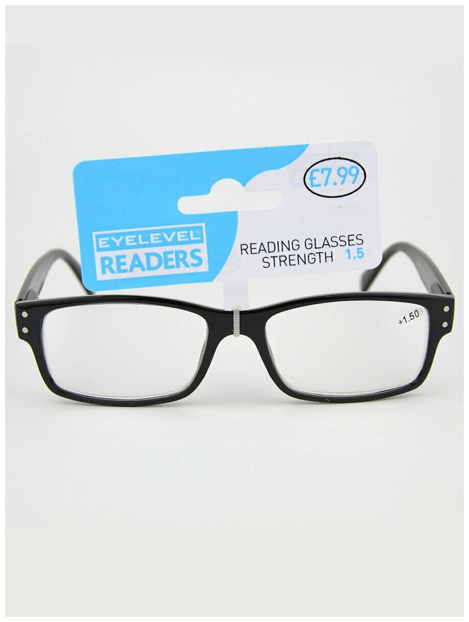 Готовые очки для чтения EYELEVEL Samuel Black Readers +15