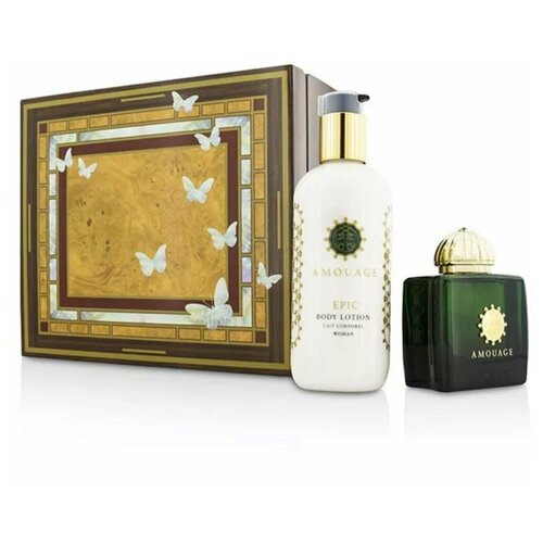 Amouage Epic Набор женский вода и увляжняющее молочко для тела Эпик 100 ml + 300 мл