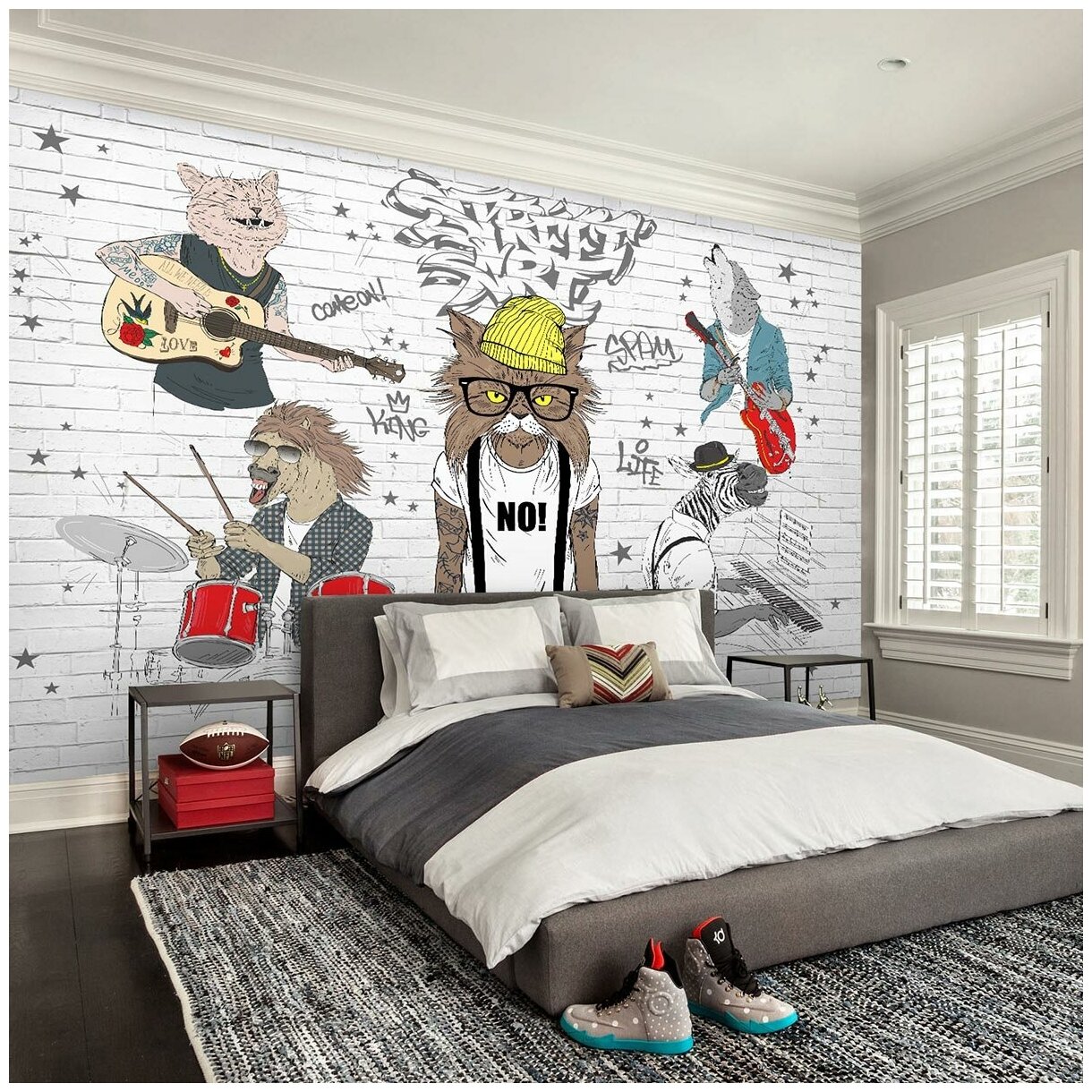 Фотообои флизелиновые с виниловым покрытием VEROL "Кот", 3х4 м, моющиеся обои на стену, декор для дома - фотография № 1