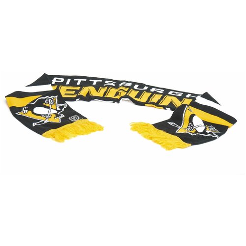 Шарф NHL,150х18 см, желтый, черный шарф черный желтый