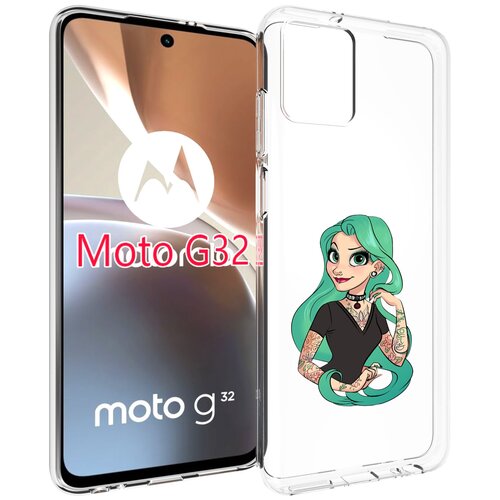 Чехол MyPads рапунцель-в-тату женский для Motorola Moto G32 задняя-панель-накладка-бампер чехол mypads рапунцель в тату женский для motorola edge 30 neo задняя панель накладка бампер