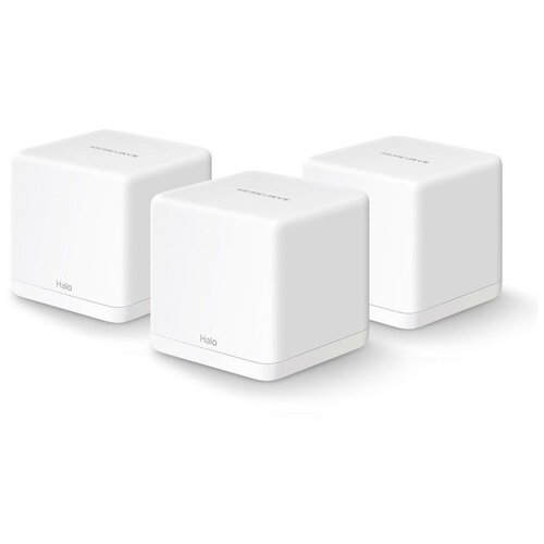 wi fi роутер mercusys halo h30g 3 pack Бесшовный Mesh роутер MERCUSYS Halo H30G(3-pack), AC1300, белый, 3 шт. в комплекте