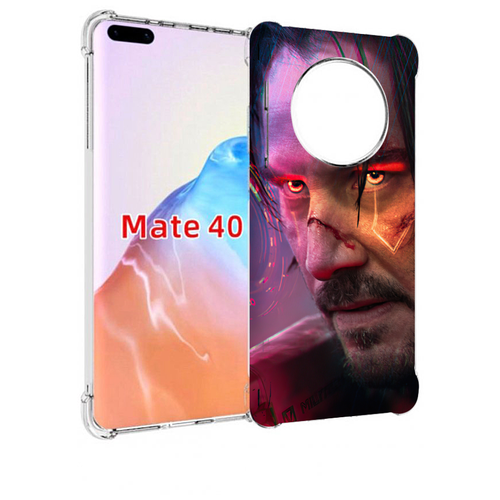 Чехол MyPads cyberpunk 2077 Джонни Сильверхенд для Huawei Mate 40 / Mate 40E задняя-панель-накладка-бампер чехол mypads cyberpunk 2077 джонни сильверхенд для samsung galaxy m53 sm m536 задняя панель накладка бампер