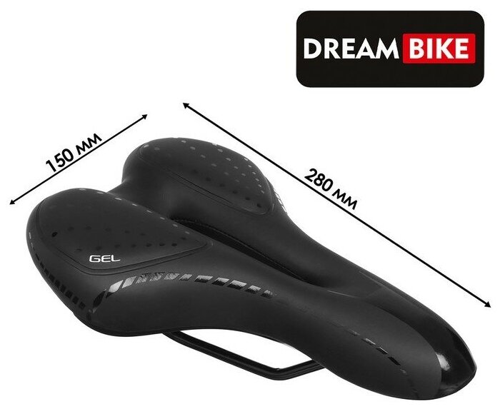 Dream Bike Седло Dream Bike, спорт-комфорт, цвет чёрный