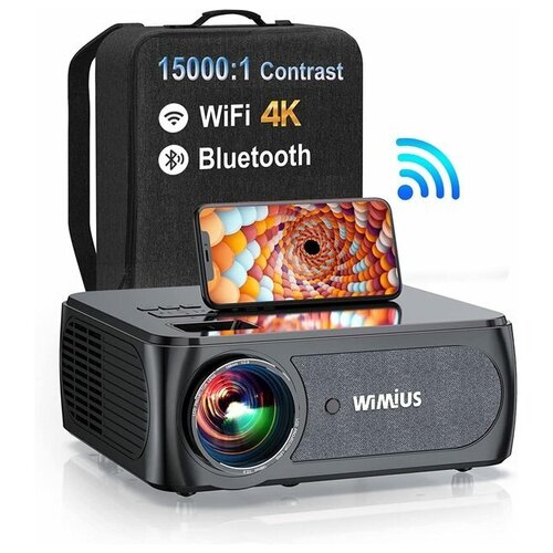 Проектор WIMIUS K8 4K, проектор с Wi-Fi, Bluetooth, Full HD, 1080p 15000