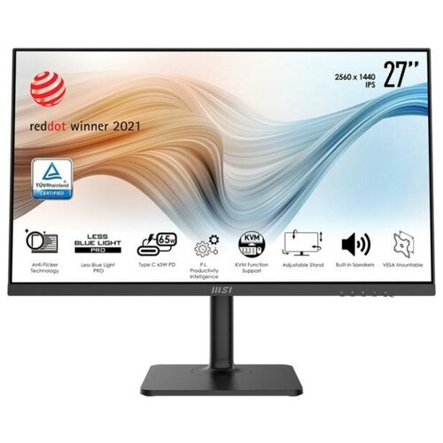 Монитор LCD Modern MD272QP 27, 2560x1440, 16:9, IPS, 75 Гц, 250 cd/m2, 1000:1, HDMI, DP