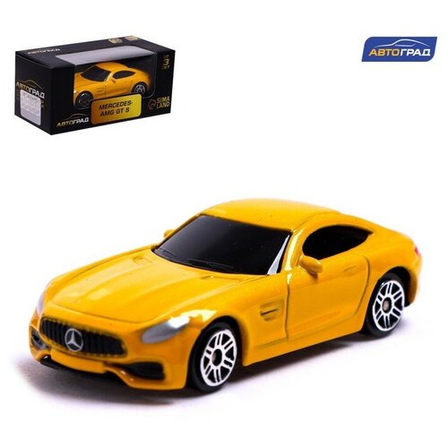 Машина металлическая MERCEDES-AMG GT S, 1:64, цвет жёлтый машина металлическая mercedes amg gt s 1 64 цвет жёлтый