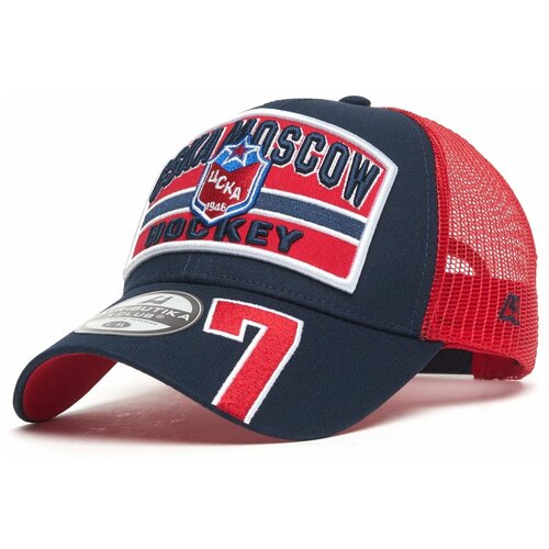 фото Бейсболка мужская с сеткой хк цска № 7 atributika & club, кепка с цифро1: "семь" атрибутика и клуб летняя