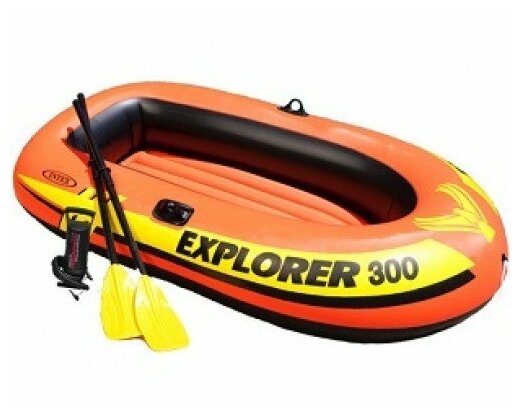 Лодка надувная трехместная Intex 58332NP Explorer-300-Set