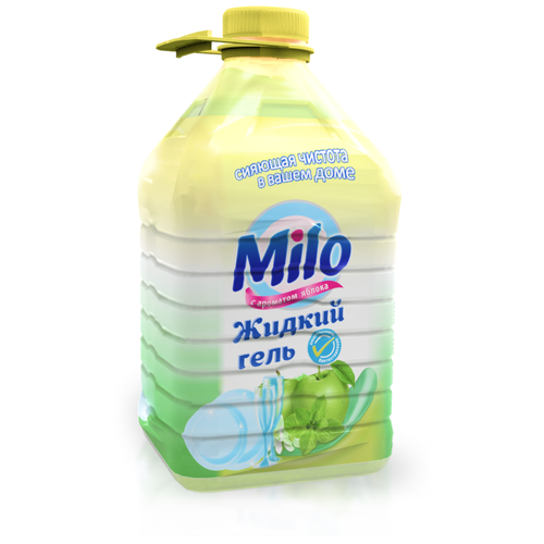 Гель для мытья посуды Milo 5 л антибактериальное моющее средство универсальное для детской посуды