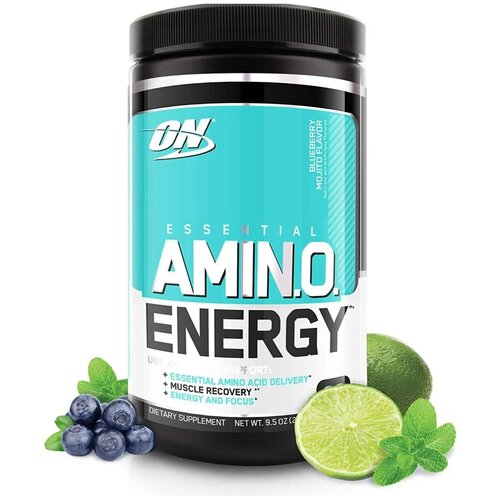 комплекс аминокислот optimum nutrition essential amino energy strawberry lime 270 гр BCAA Optimum Nutrition Essential Amino Energy, черника-мохито, 270 гр.