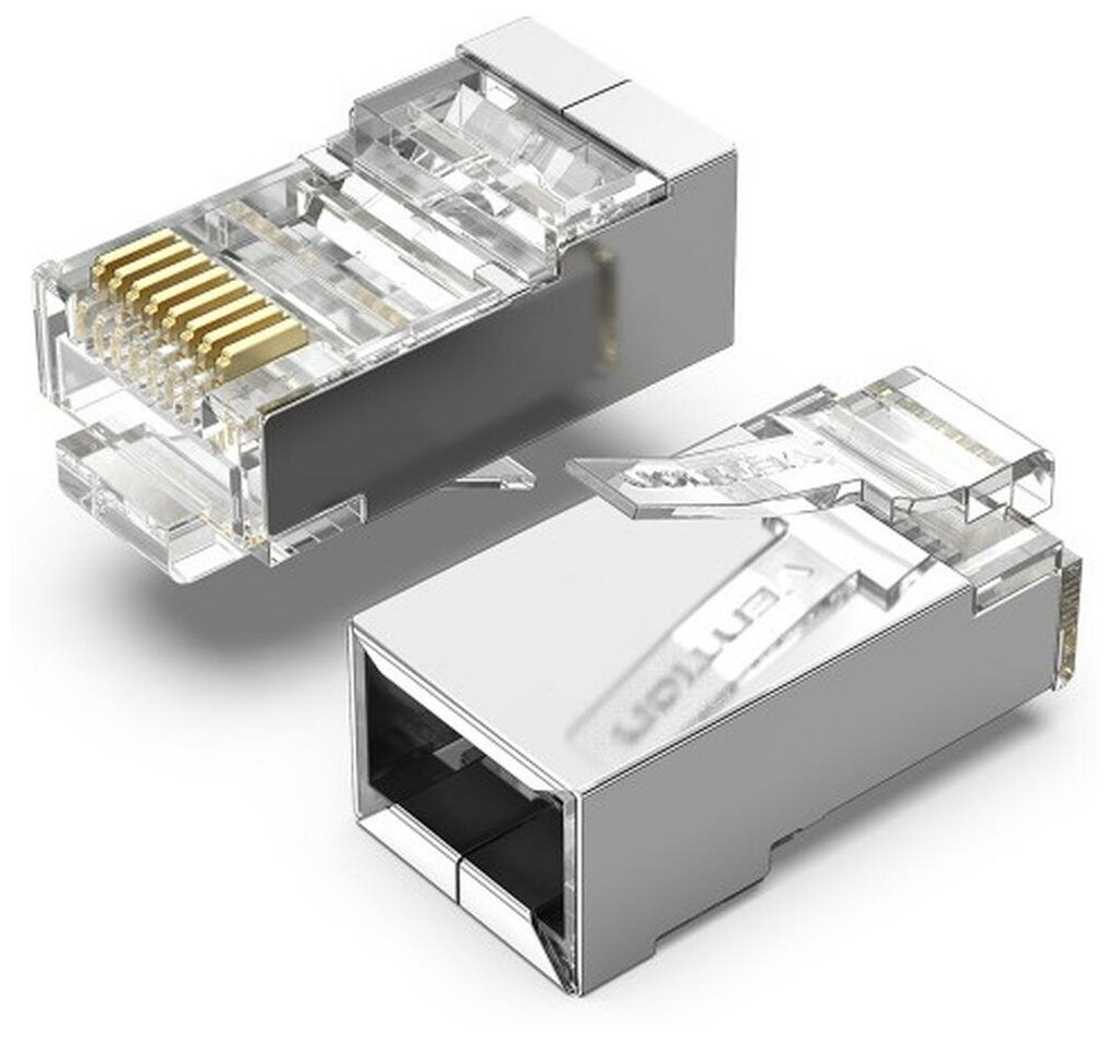 RJ45 коннектор (обжимной) кат6 FTP экранированный Vention (IDCR0-10) 10шт