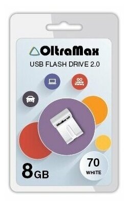 Флешка OltraMax 70 8GB White