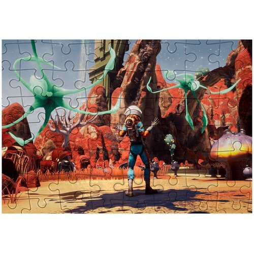 Пазл Картонный 38x26 см, размер А3, 300 деталей, модель Journey to the Savage Planet - 50