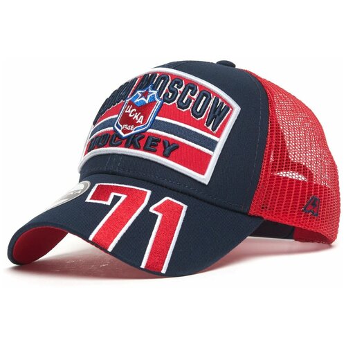 фото Бейсболка мужская с сеткой хк цска № 71 atributika & club, кепка с цифрами: "семь, один" атрибутика и клуб летняя