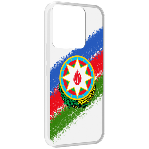 Чехол MyPads герб флаг Азербайджана для Tecno Spark Go 2022 / Tecno Spark 8C задняя-панель-накладка-бампер