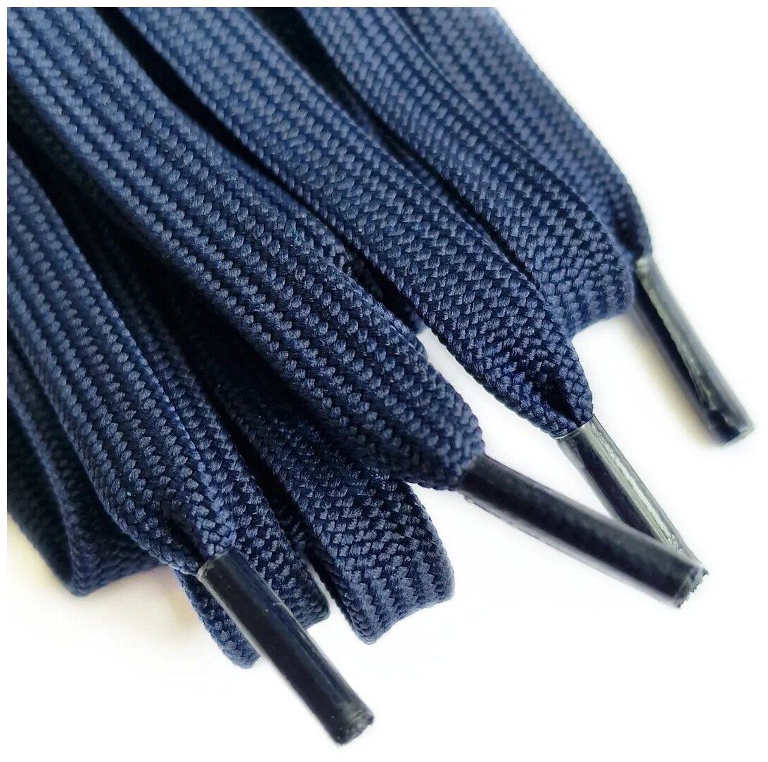 Шнурки LENKO темно-синие плоские 140 см - фотография № 3