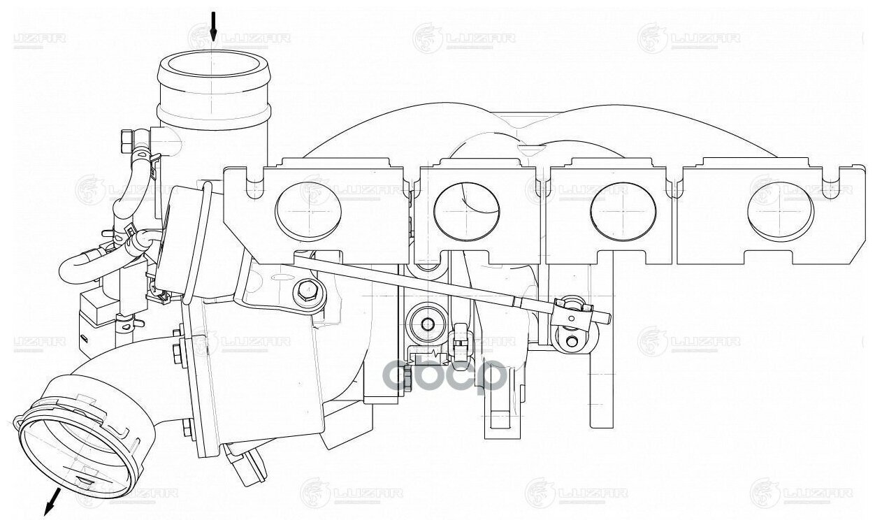 Турбокомпрессор для а/м Skoda Octavia (04-)/VW Passat B6 (05-) 1.8T [BZB;CDAA] LUZAR - фото №16