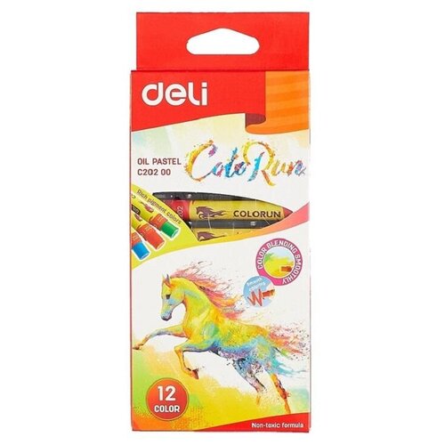 Пастель масляная Deli ColoRun 12цв, EC20200 1465096