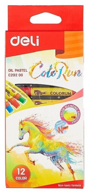 Пастель масляная Deli ColoRun 12цв EC20200 1 шт