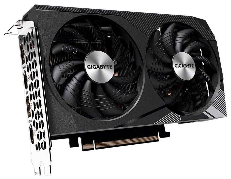 Видеокарта GigaByte GeForce RTX 3060 Windforce OC 12GB LHR 1320Mhz PCI-E 12288Mb 15000Mhz 192 bit DisplayPort 2xHDMI 2xDP GV-N3060WF2OC-12GD