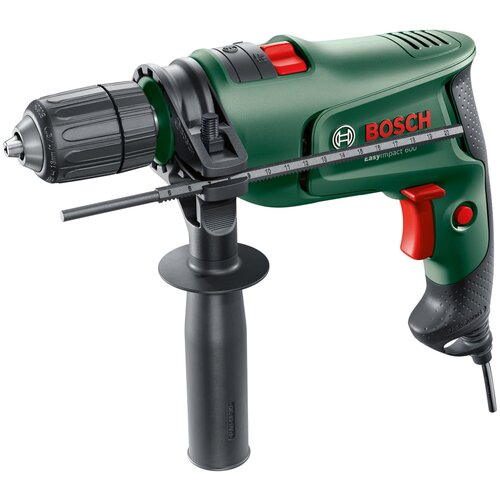 Ударная дрель BOSCH EasyImpact 600 (0603133021), 600 Вт зелeный