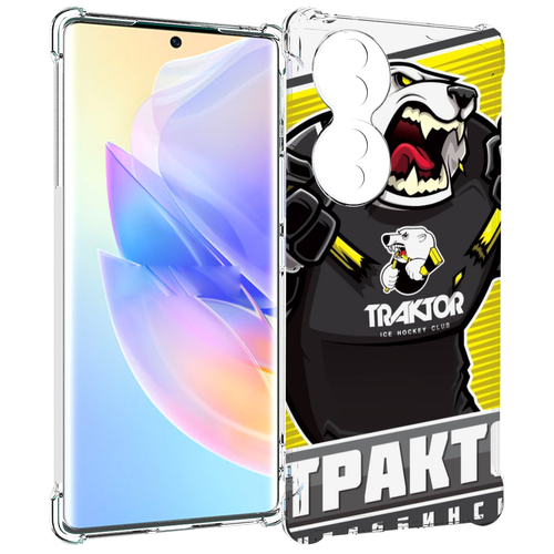 Чехол MyPads хк трактор челябинск для Honor 70 задняя-панель-накладка-бампер