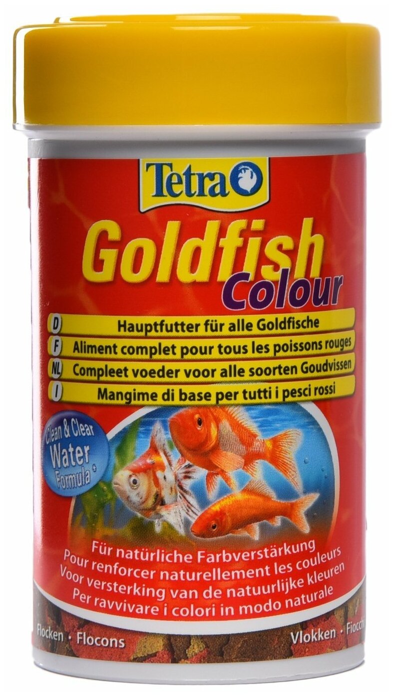 TetraGoldfish Colour корм в хлопьях для улучшения окраса золотых рыб 100 мл - фотография № 12