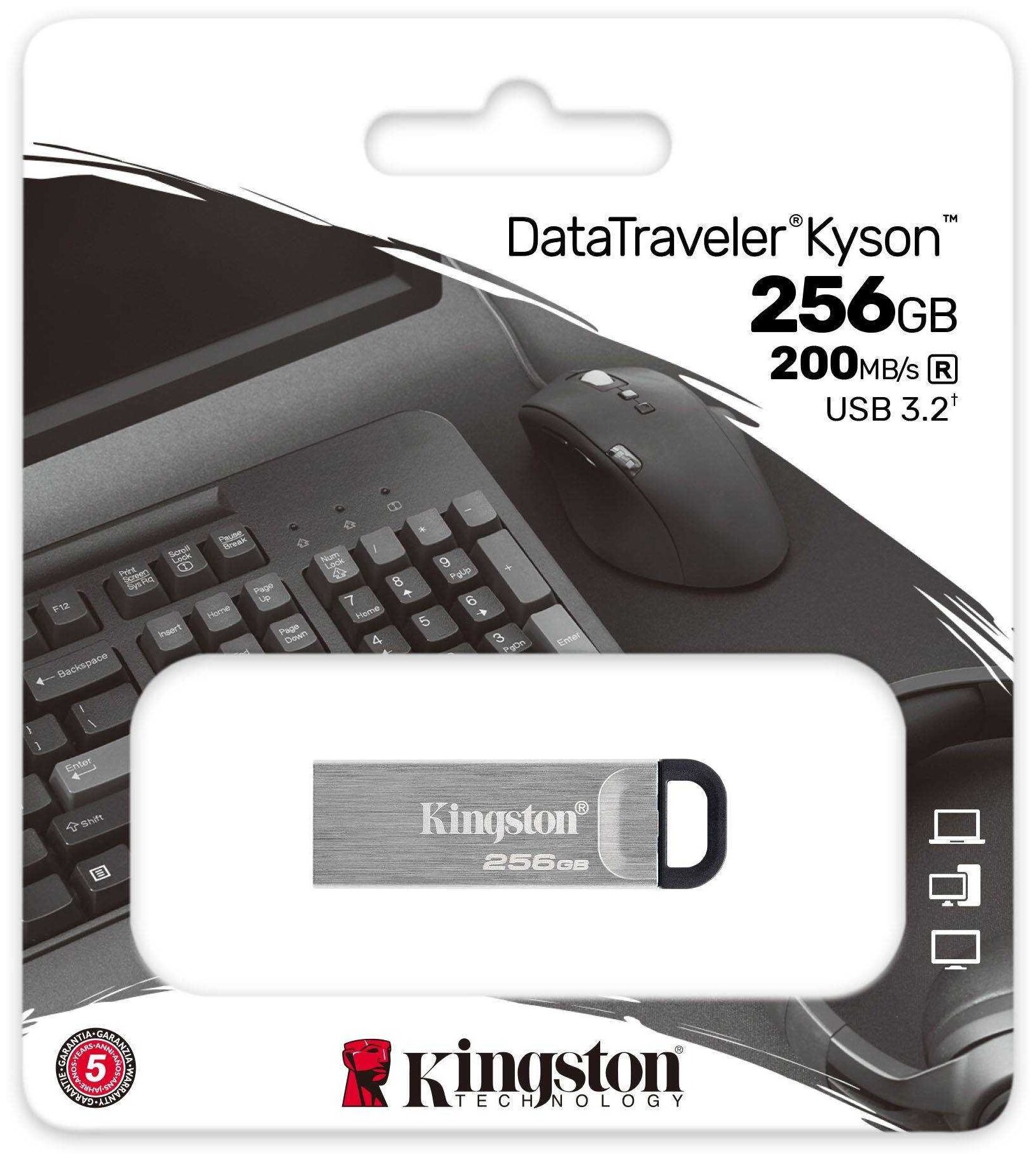 USB Флеш-накопитель KINGSTON KYSON 256GB USB 3.2 Gen 1
