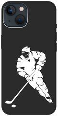 Силиконовый чехол на Apple iPhone 14 / Эпл Айфон 14 с рисунком "Hockey W" Soft Touch черный