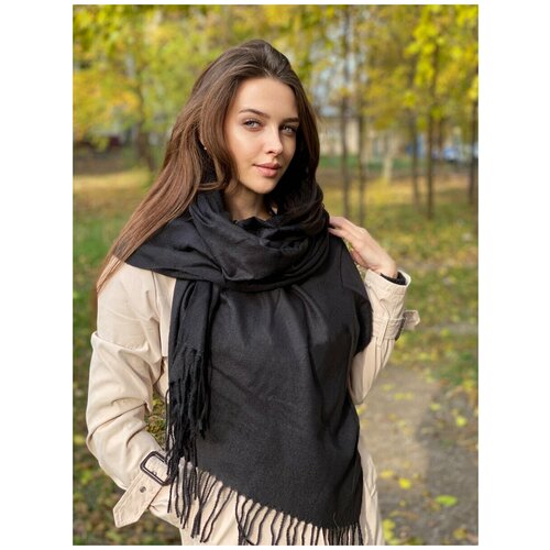 Палантин Cashmere,200х70 см, черный палантин женский грета l11