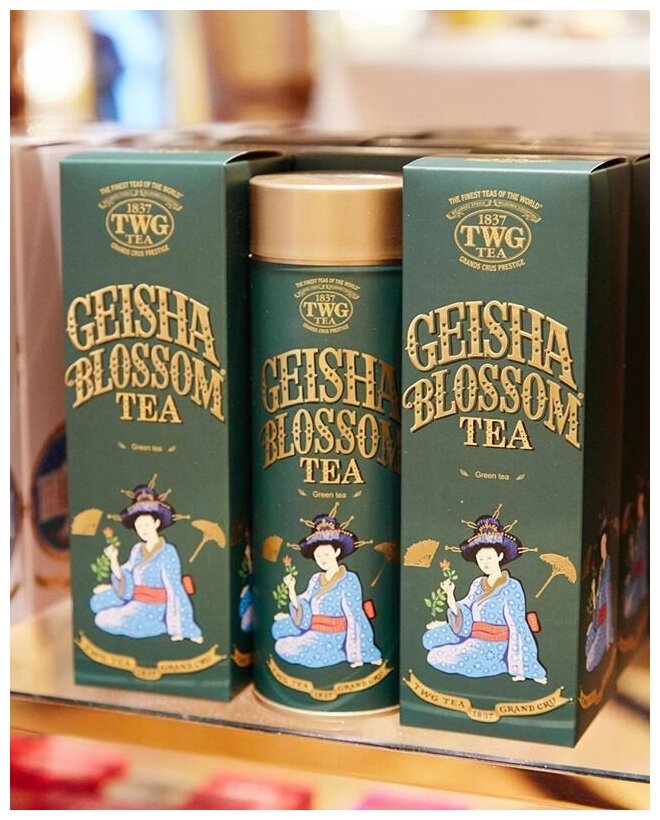 Сингапурский Чай зеленый листовой в тубах TWG Geisha Blossom Tea, Гейша Блоссом 100 грамм - фотография № 7
