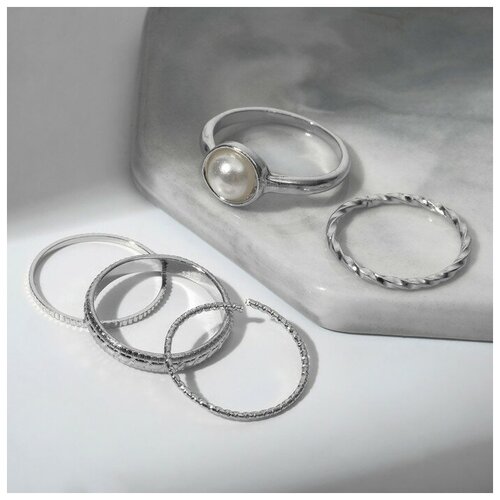 Кольцо Queen Fair кольцо набор 5 штук идеальные пальчики венец цвет белый в золоте