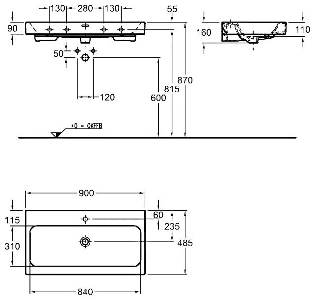 Раковина Geberit iCon 900x485 124090000 - фотография № 2