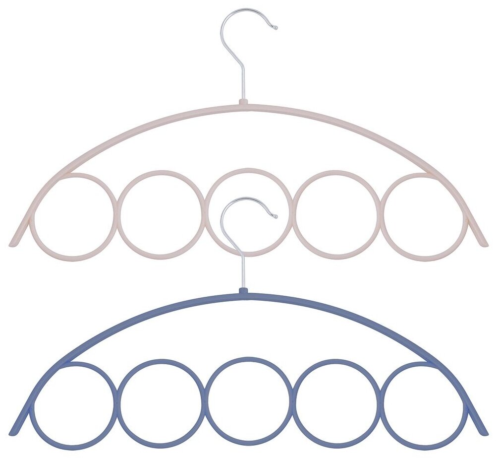 Вешалка Мультидом для шарфов и платков, 5 колец VL26-65, в ассортименте