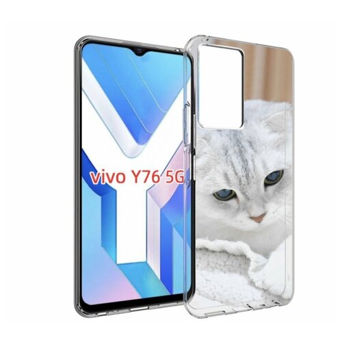 Чехол MyPads кошка чаузи для Vivo Y76 5G задняя-панель-накладка-бампер