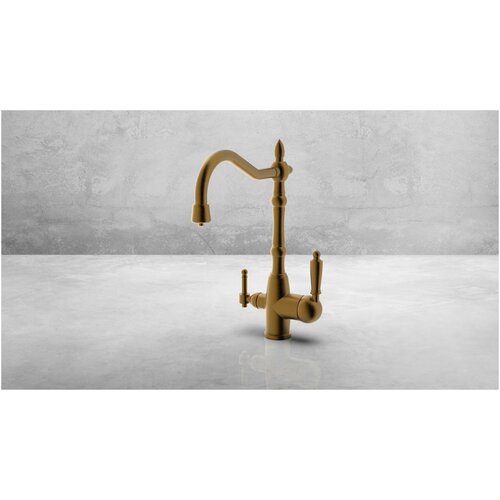 Смеситель для кухни Yindaf с высоким изливом подключением фильтра, бронза, латунь