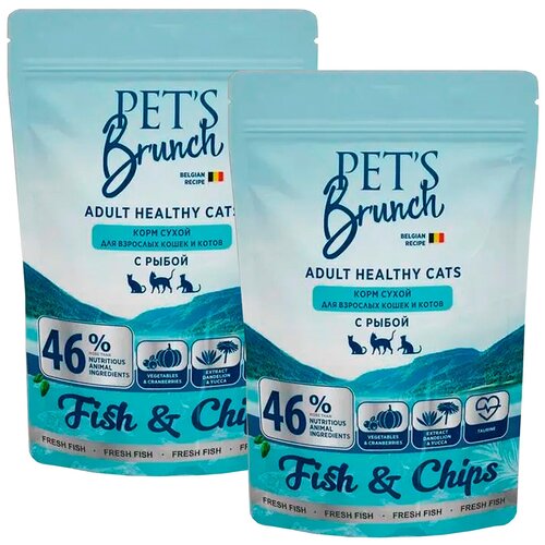 PET’S BRUNCH ADULT CAT для взрослых кошек с рыбой (0,4 + 0,4 кг)