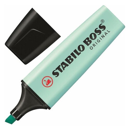 Текстовыделитель STABILO "Boss Pastel" бирюзовый линия 2-5 мм, 10 шт